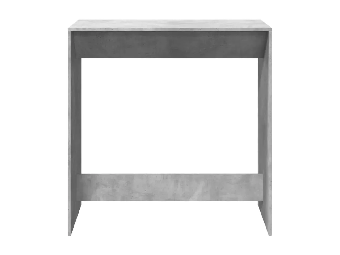 Table de bar gris béton 102x50x103,5 cm bois d'ingénierie