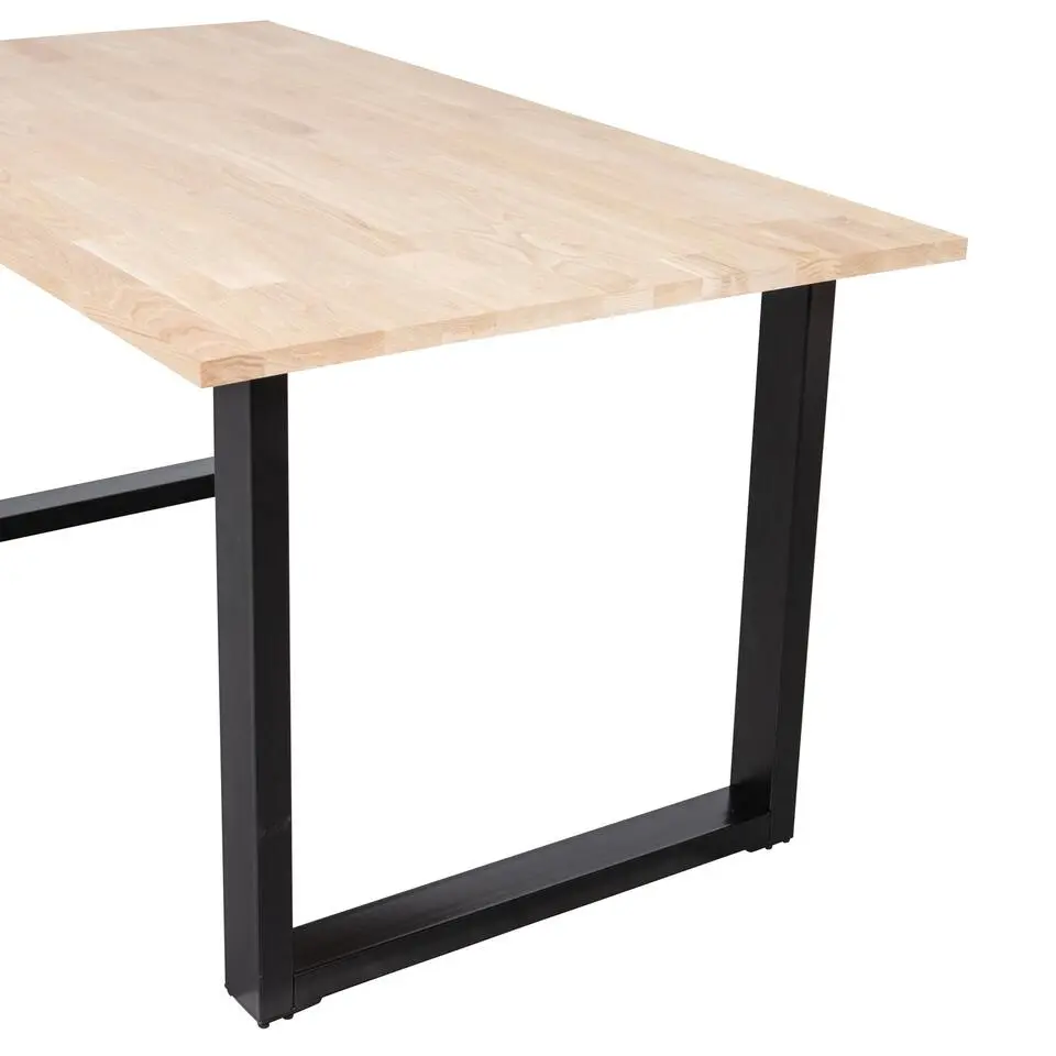 WOOOD Tablo Tafel met U-Poot - Eiken/Metaal - 75x160x90