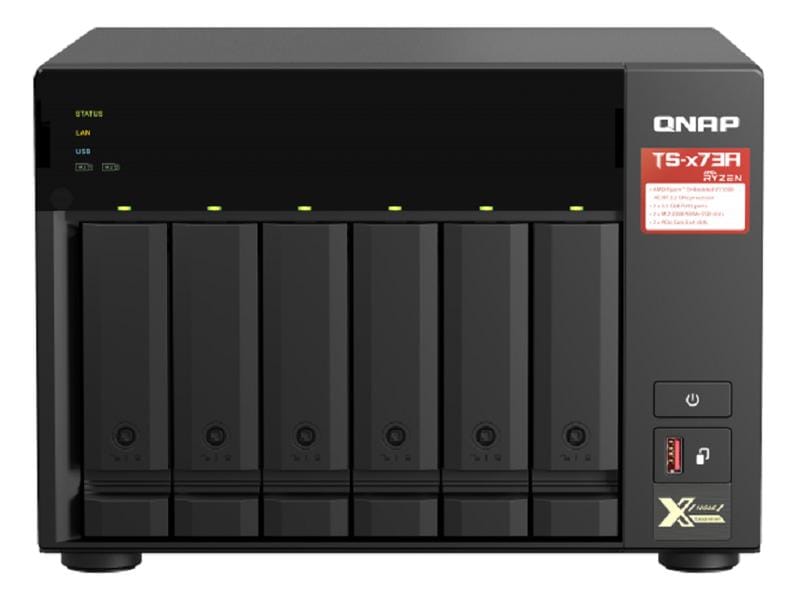 QNAP NAS TS-673A-8G 6-bay NAS mit 6 Laufwerkschächten