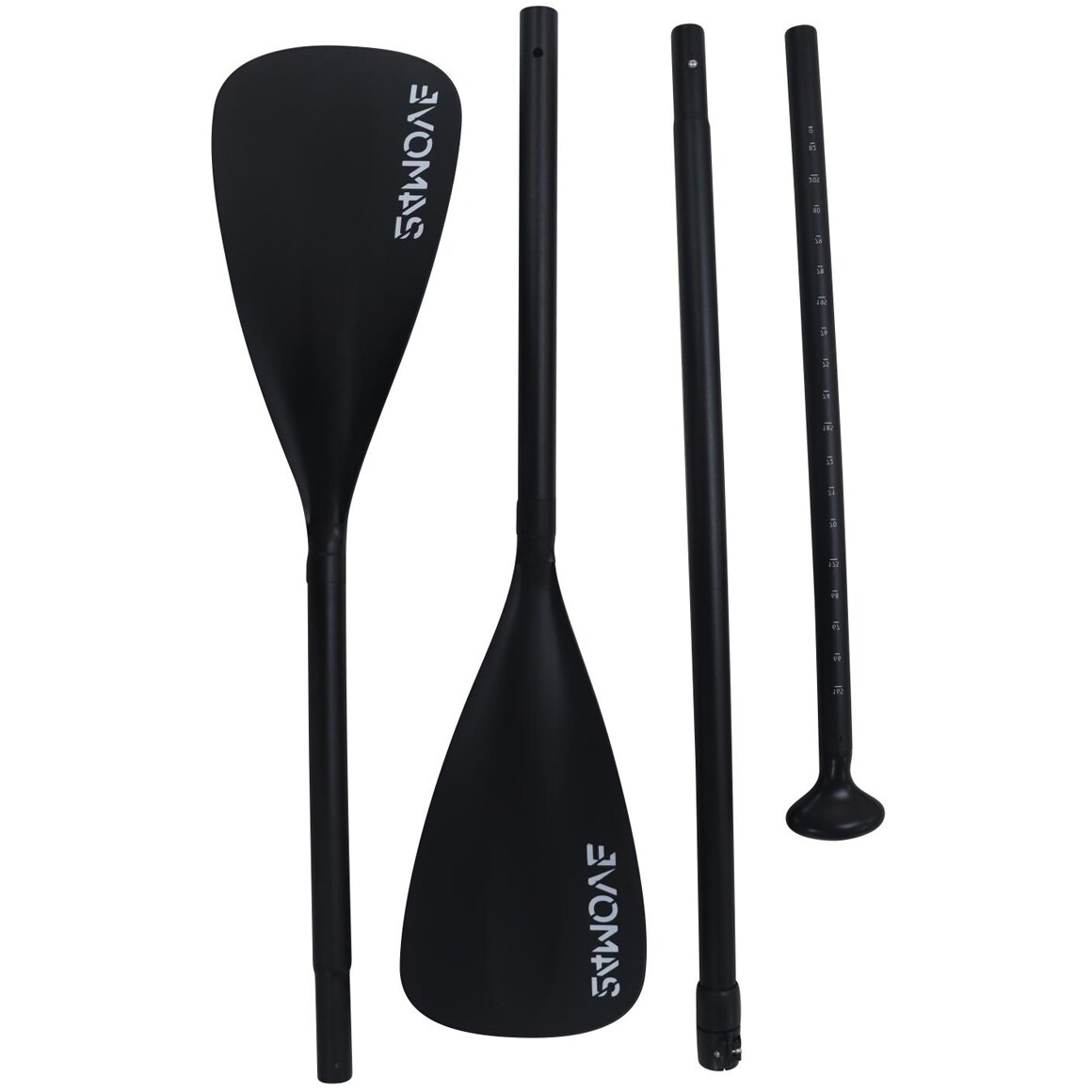 24MOVE® Paddel Doppelpaddel 2 in 1 Teleskoppaddel Stechpaddel für SUP Stand Up Board , Kajak, Leicht aus Aluminium 230cm, verstellbar