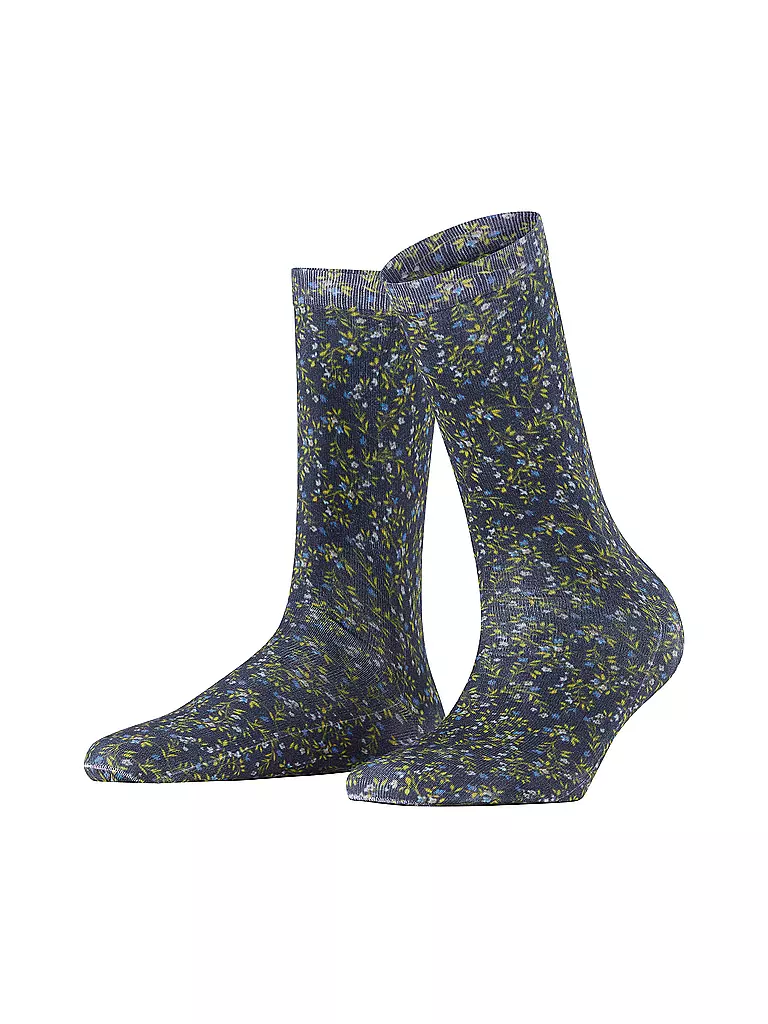 BURLINGTON Damen Socken DITSY FLORAL PRINT 36-41 marine dunkelblau