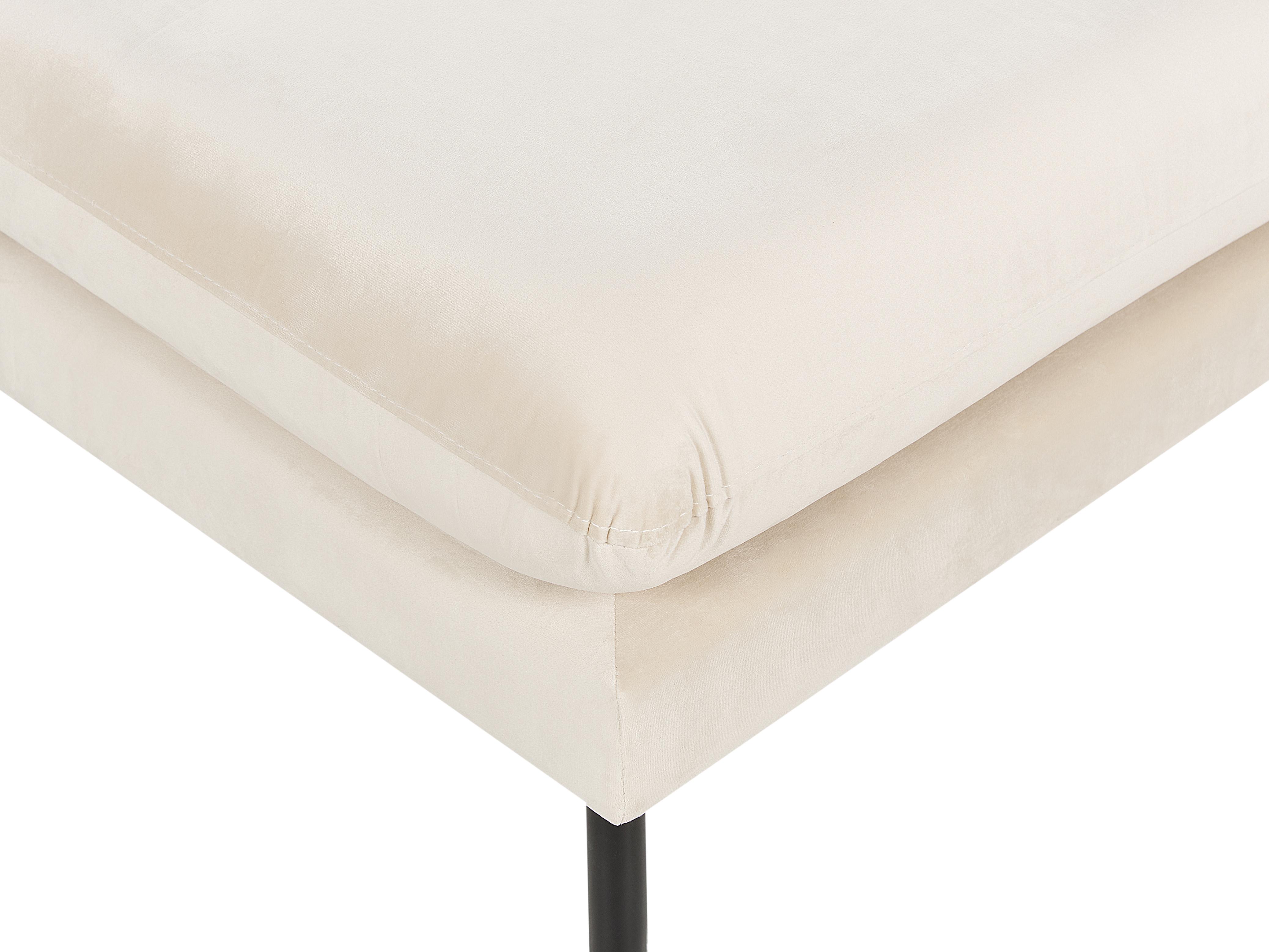 Bankenset 5-zits VINTERBRO Fluweel Lichtbeige met ottomaan