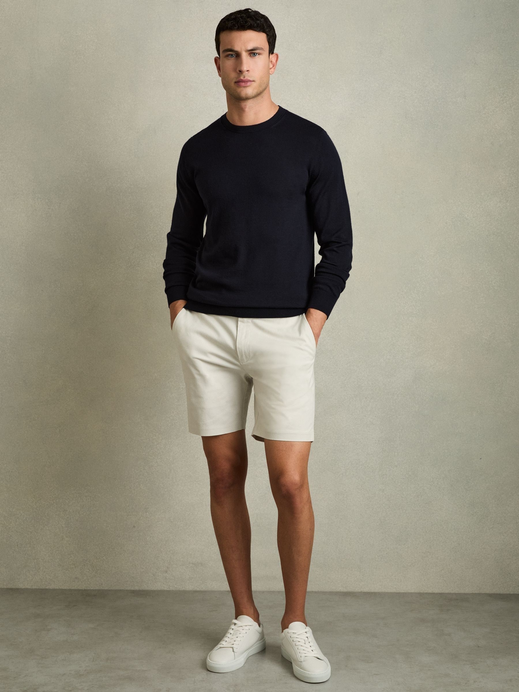 Krijtkleur - Reiss - Wicket S - Casual korte chinoshort