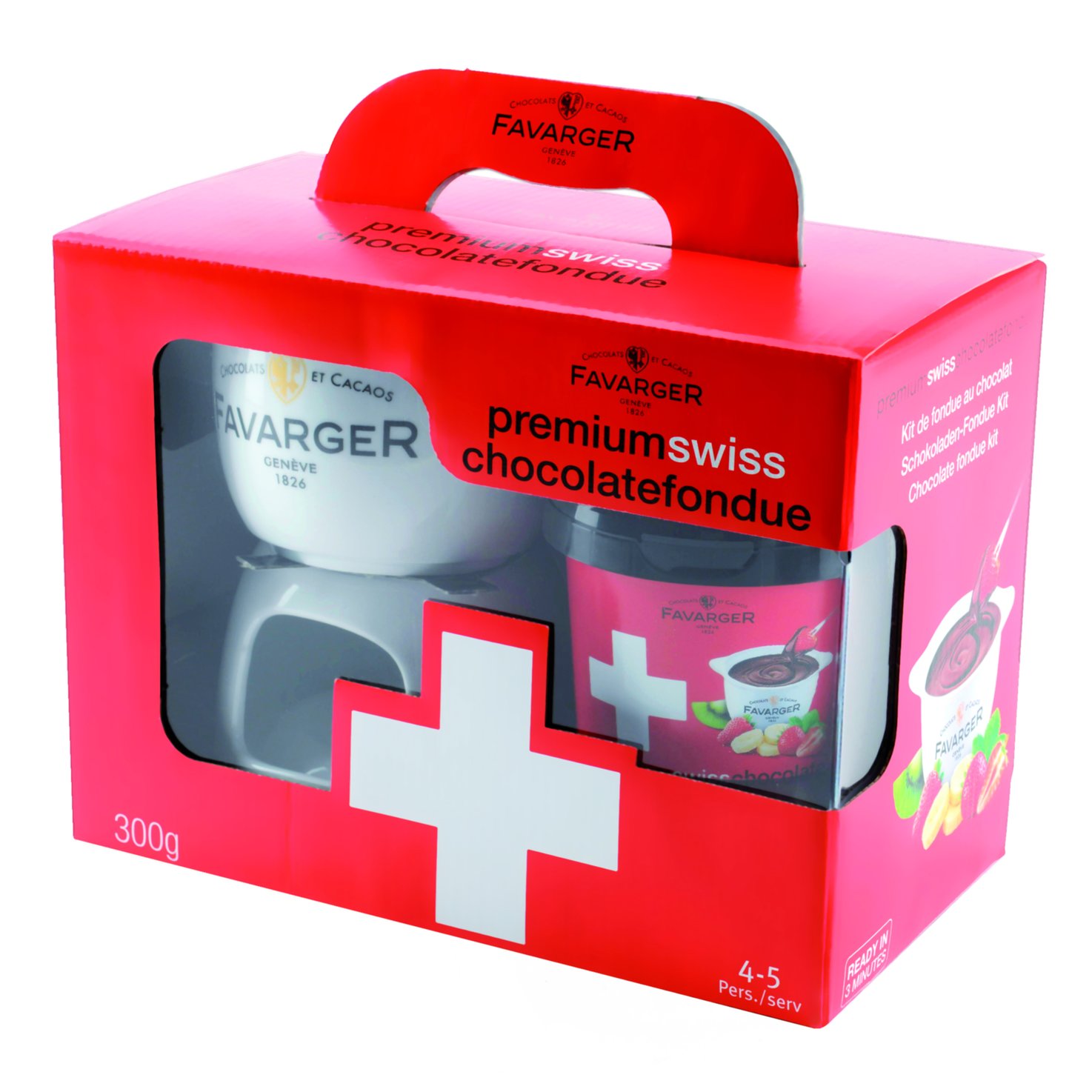 Favarger Premium Swiss Chocolate Fondue Set 300g