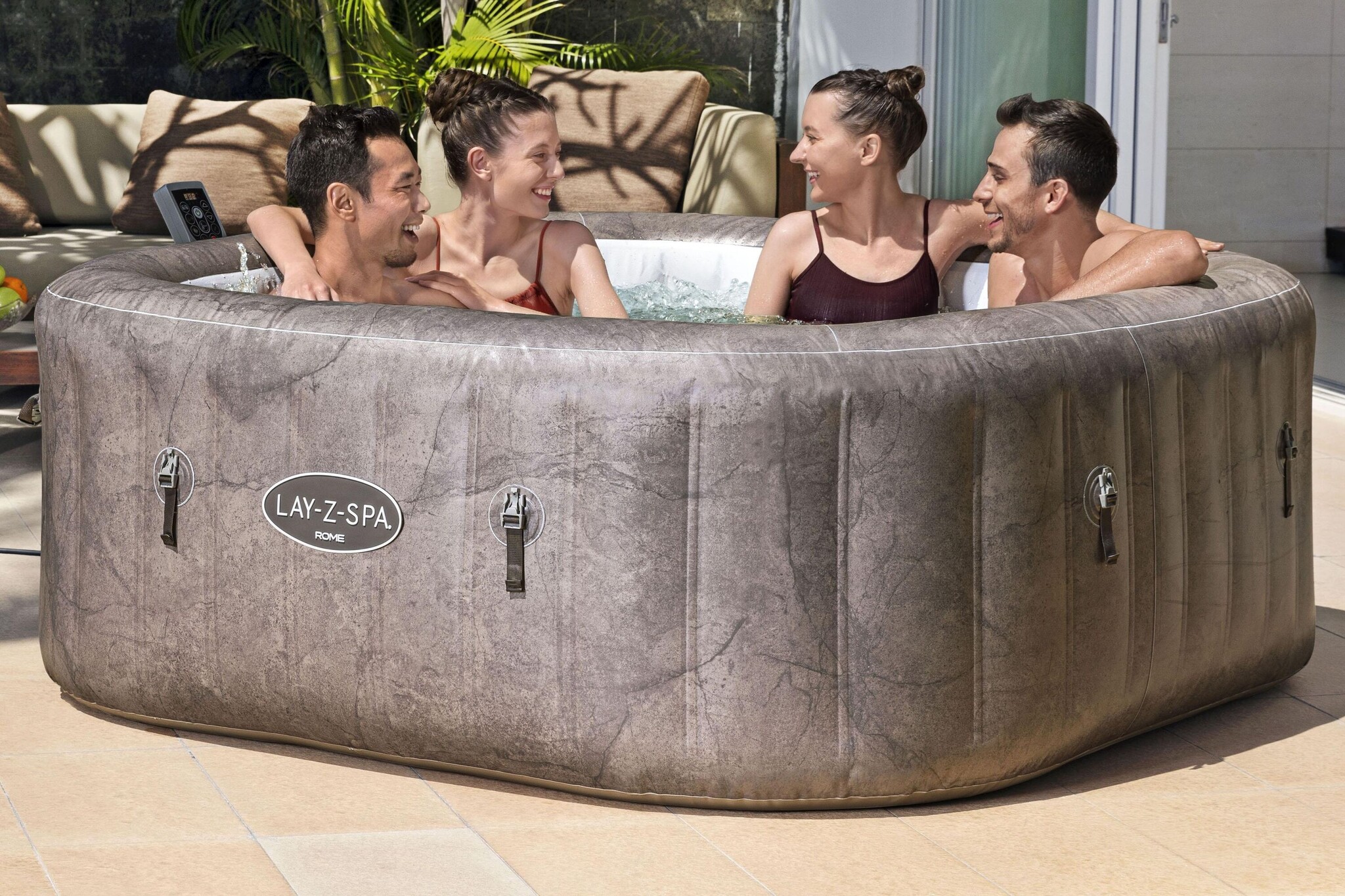 Lay-Z-Spa Rome Smart Airjet 6 bruin marble