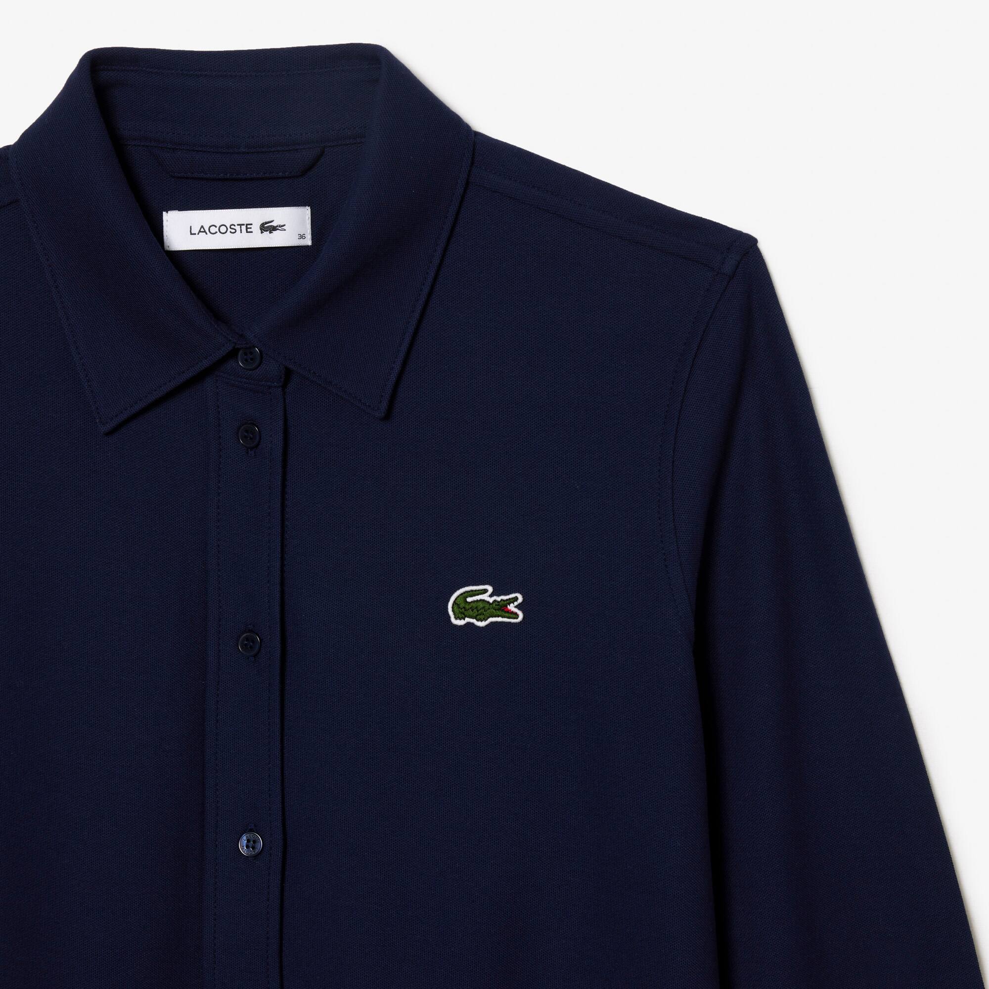 Damen LACOSTE Polokleid aus Baumwoll-Piqué Kleider & Röcke - Blau - Lacoste - Damen