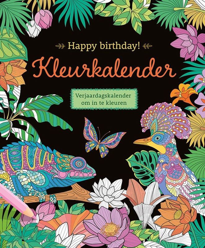 Deltas - Happy Birthday! Kleurkalender - Tropical - 12 Pagina's