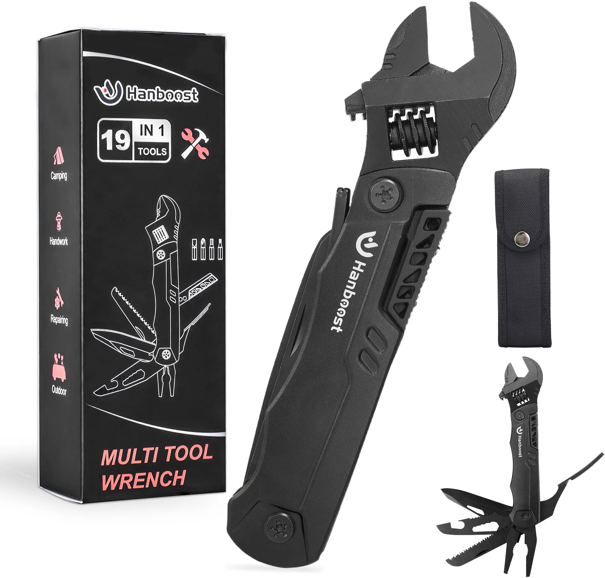 Hanboost  M2 19-in-1 Multi-Function Wrench with Wire Cutter    Der Alleskönner für Alltag & Outdoor