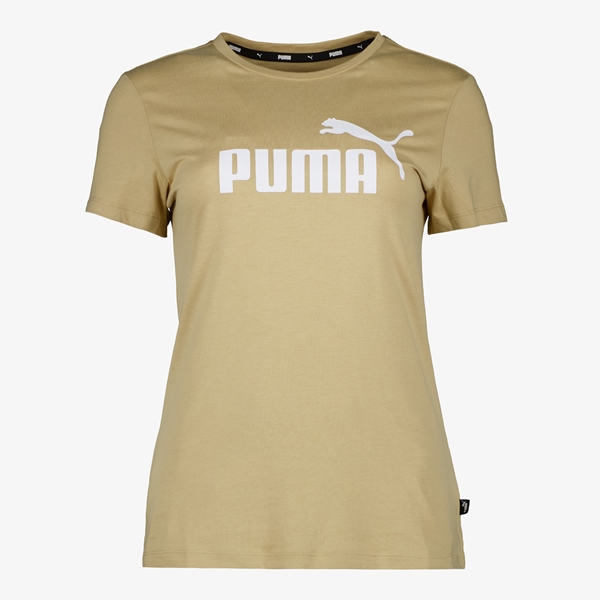 Puma Essentials Big Logo dames sport T-shirt beige