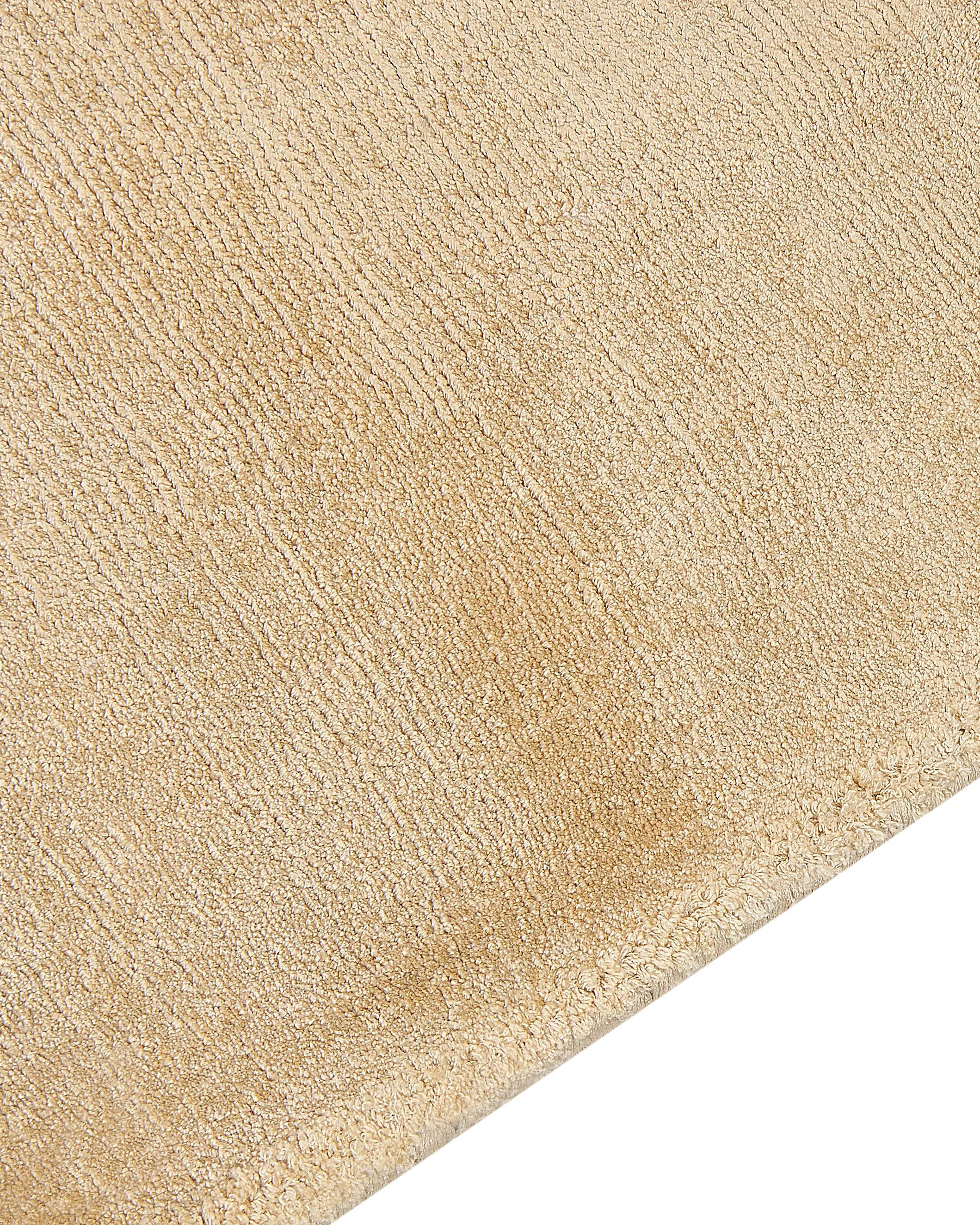 Vloerkleed GESI II Zandbeige 140 x 200 cm Viscose