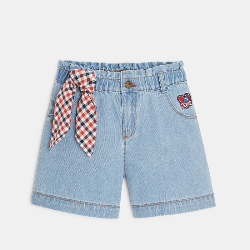 Short en jean paperbag bleu mixte Chipie