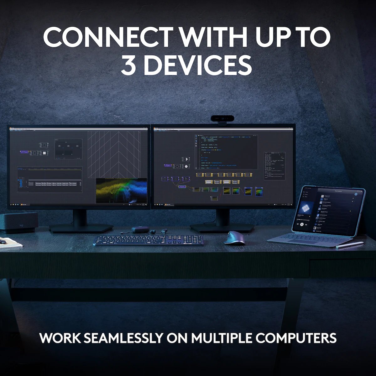 Logitech MX Keys S trådløst tastatur (lys grå)