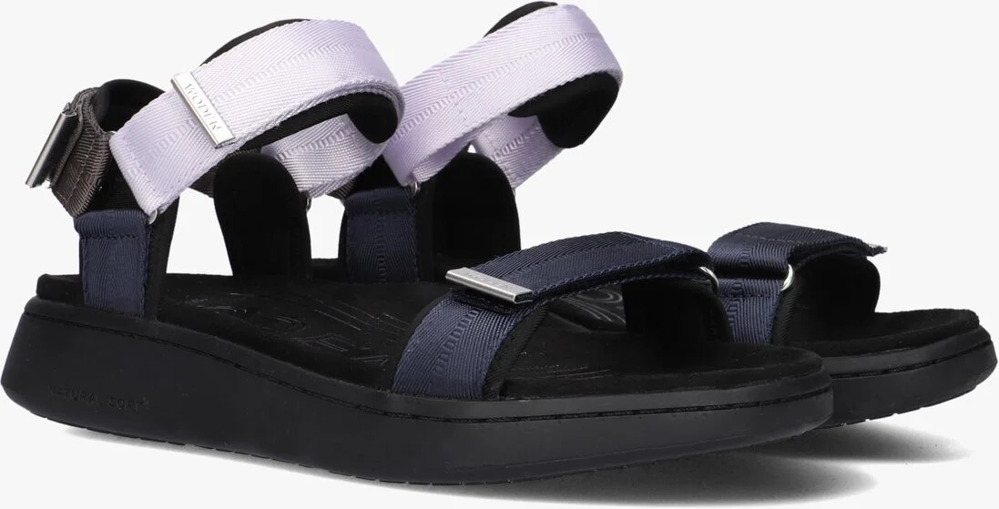 WODEN blauwe woden sandalen line