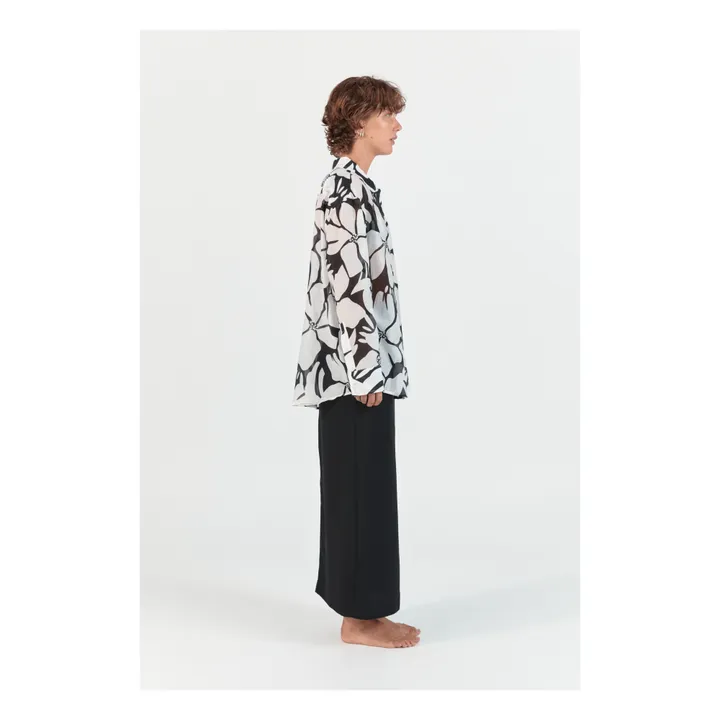 Ziah Chemise Coton et Soie | Blanc
