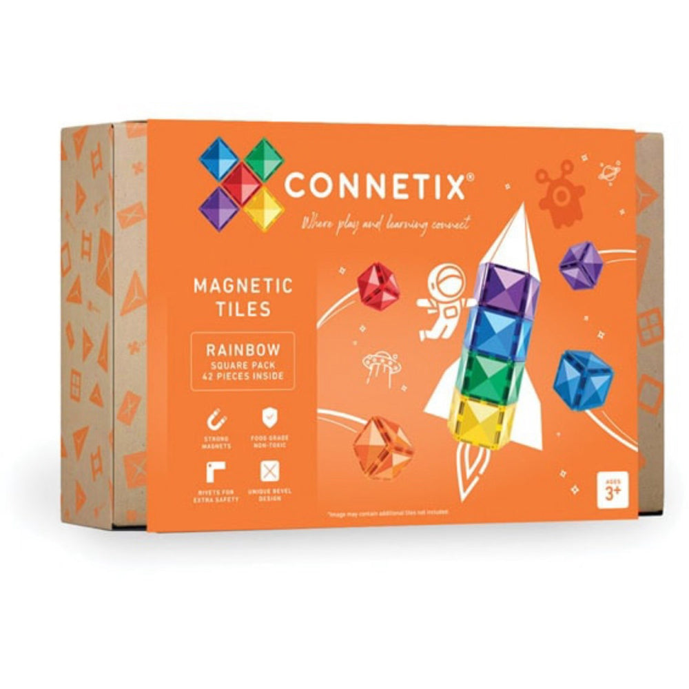 Køb Connetix Rainbow Square Pak 42 Styks