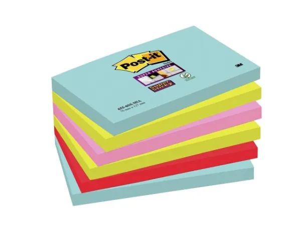 Blok Post-it SS-Notes 76x127mm Miami (6 stk.)