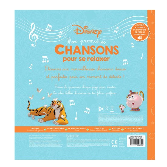 Disney Mes premières chansons pour se relaxer   de               Hachette Jeunesse Disney