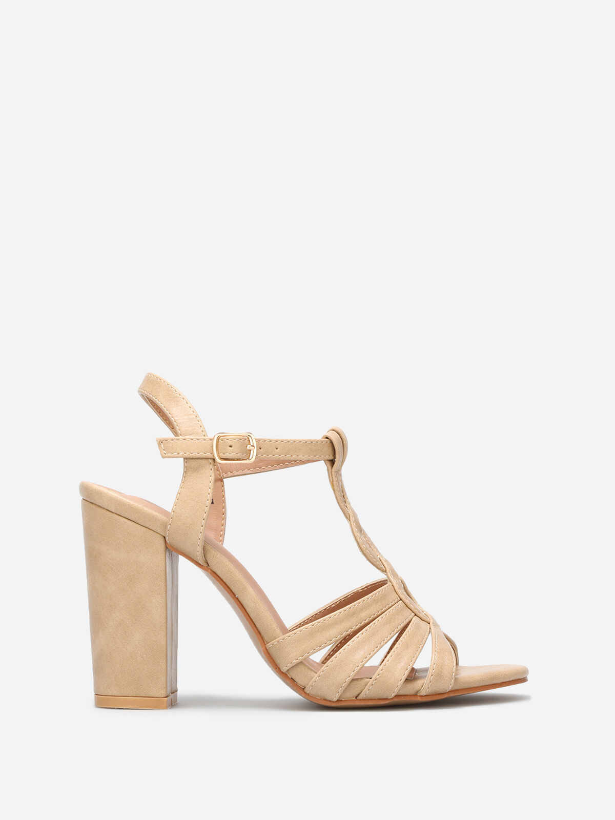 Sandales à brides torsadées- Beige