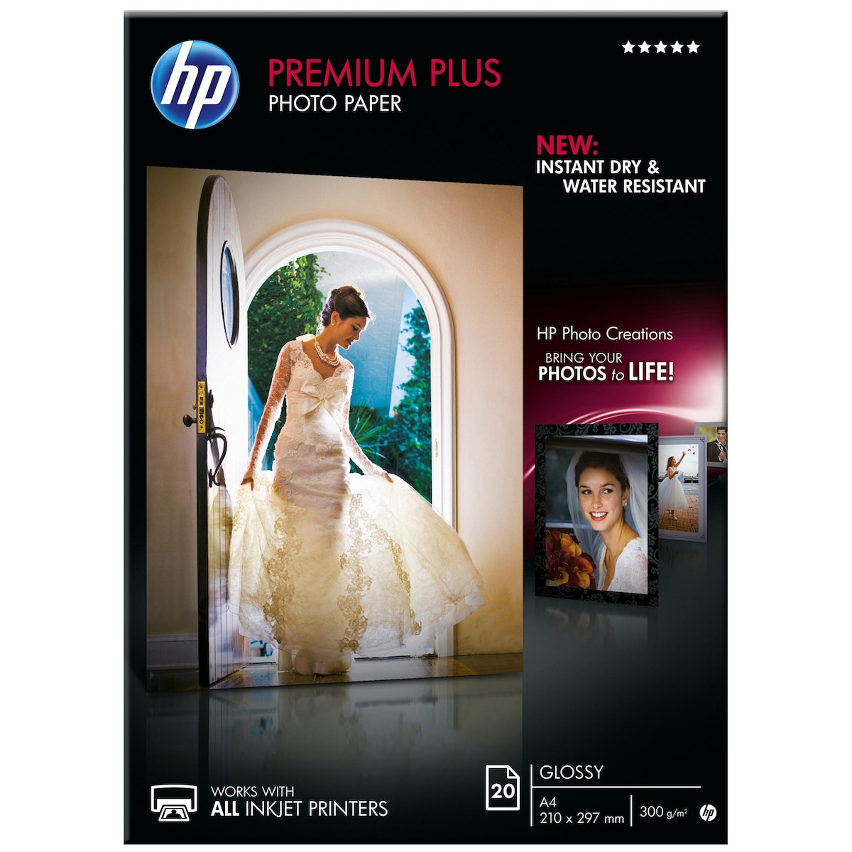HP Premium fotopapir Plus A4 (20 ark)