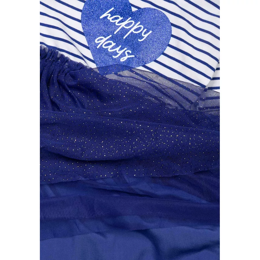MINOTI Kleid BlauWeiß