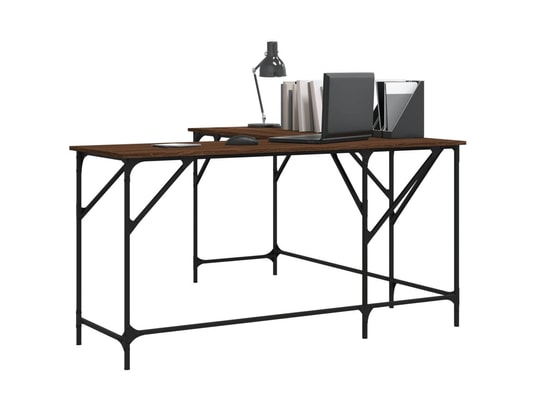 VIDAXL - Bureau chêne marron 149x149x75 cm bois d'ingénierie