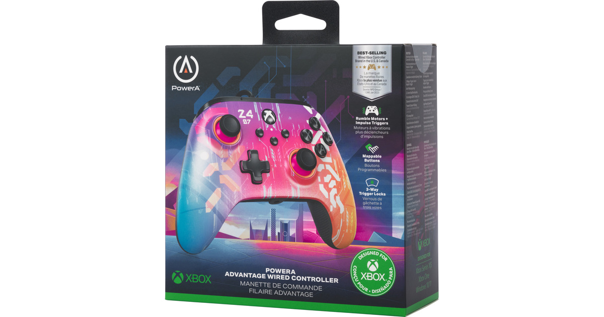 PowerAXbox Wired Controller Cyberstyle  (Xbox Series X|S, Xbox One, Windows)