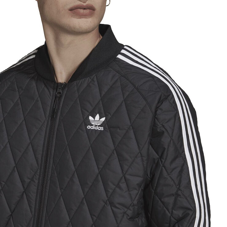 adidas classic quilted sst track jacket Sort