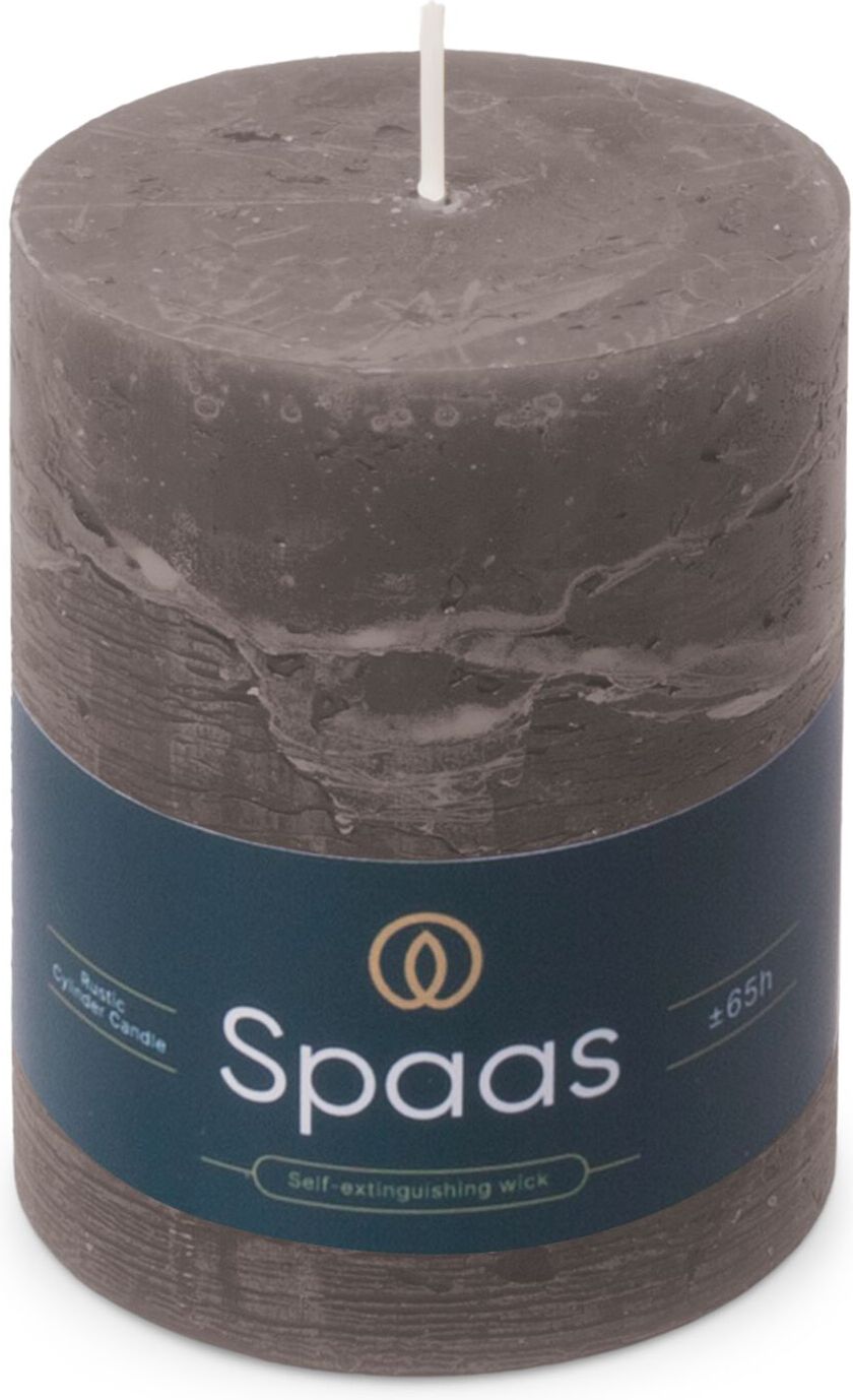 Spaas stompkaars Essential collection donkergrijs 65 uur D 8 H 11 cm