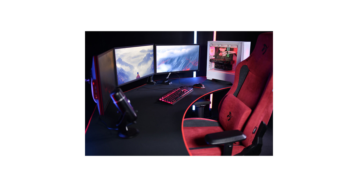 ArozziArena Angelo - Gun Metal gaming desk  (Gunmetal)
