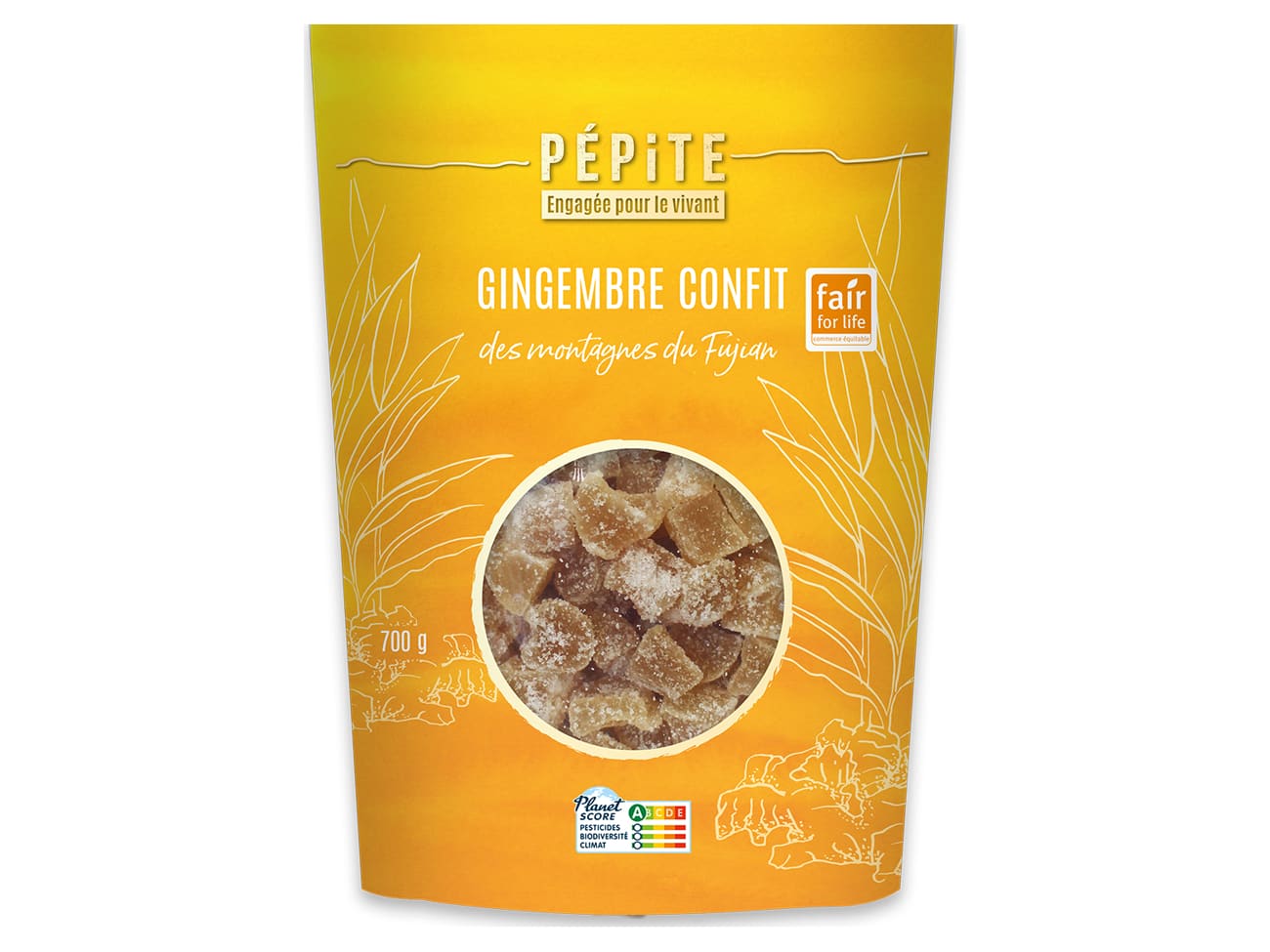 Gingembre confit Bio - 700 g - Pépite