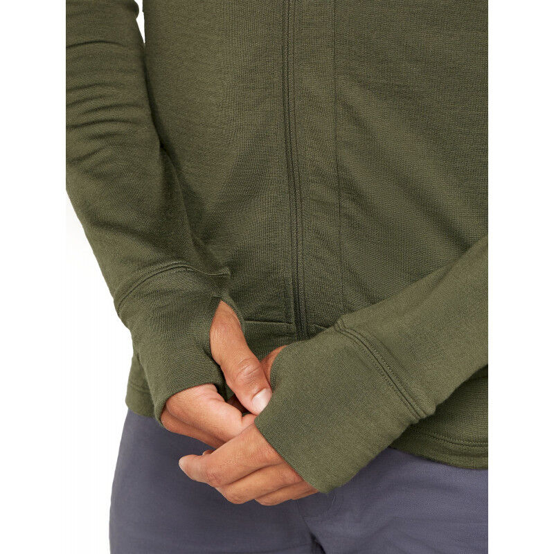260 Quantum IV LS Zip Hoodie - Polaire en laine mérinos homme