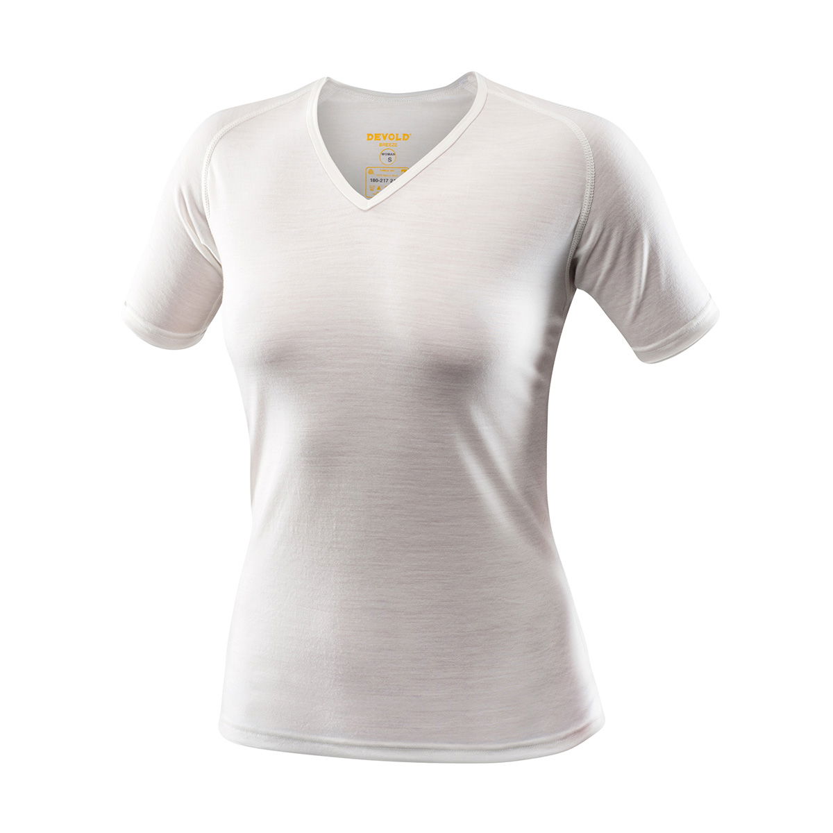 Devold Breeze Merino 150 T-shirt V-Neck, dame (White)
