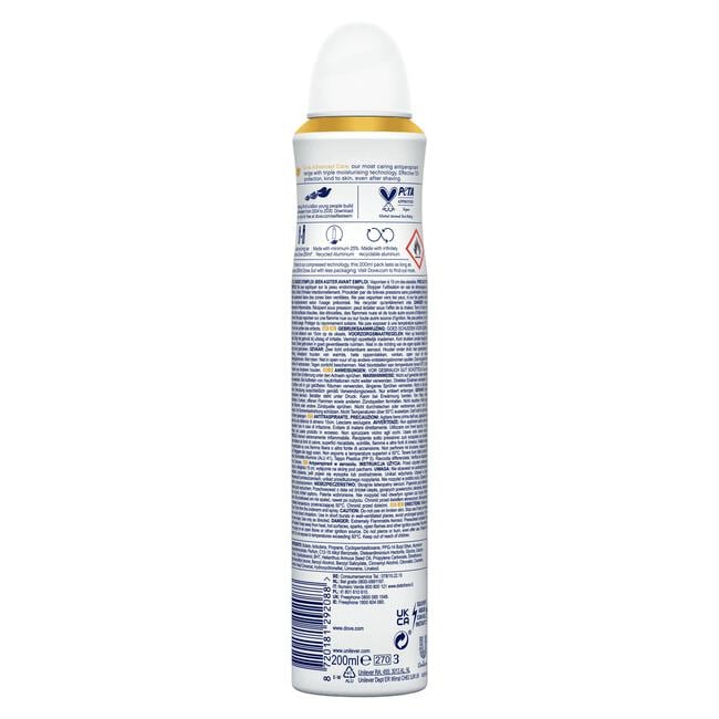 Dove Invisible Dry Semi-Compressed Deodorant Spray 200 ML