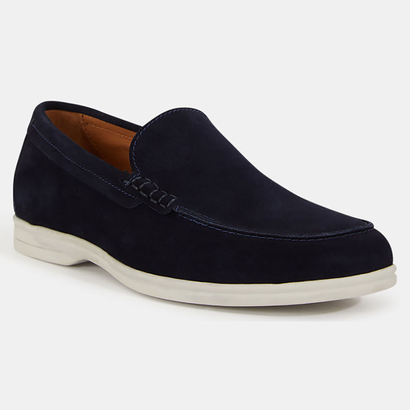 Comptoir GL Mocassins en Velours de Cuir bleu marine