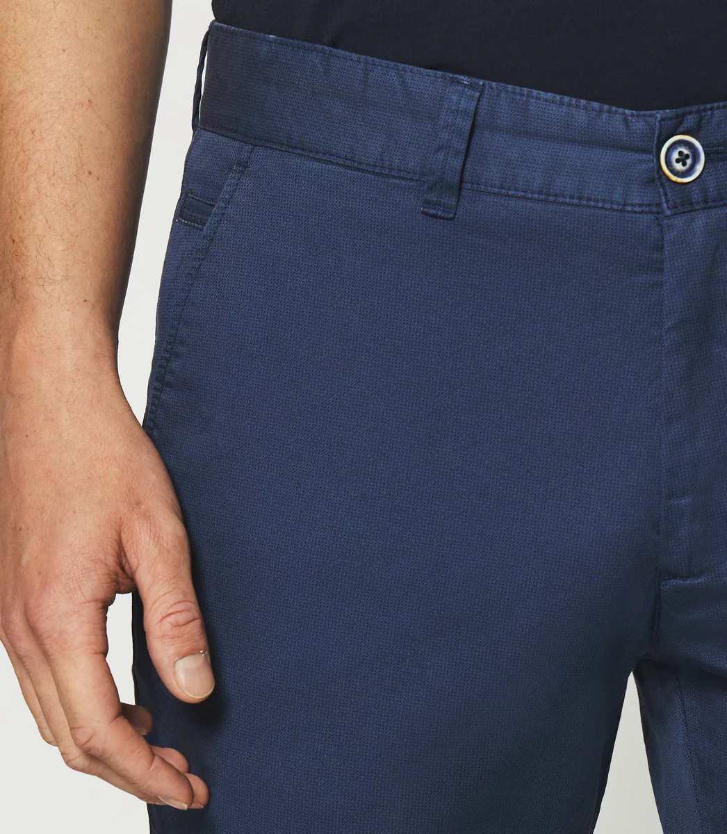 Pantalon slim à imprimé marine