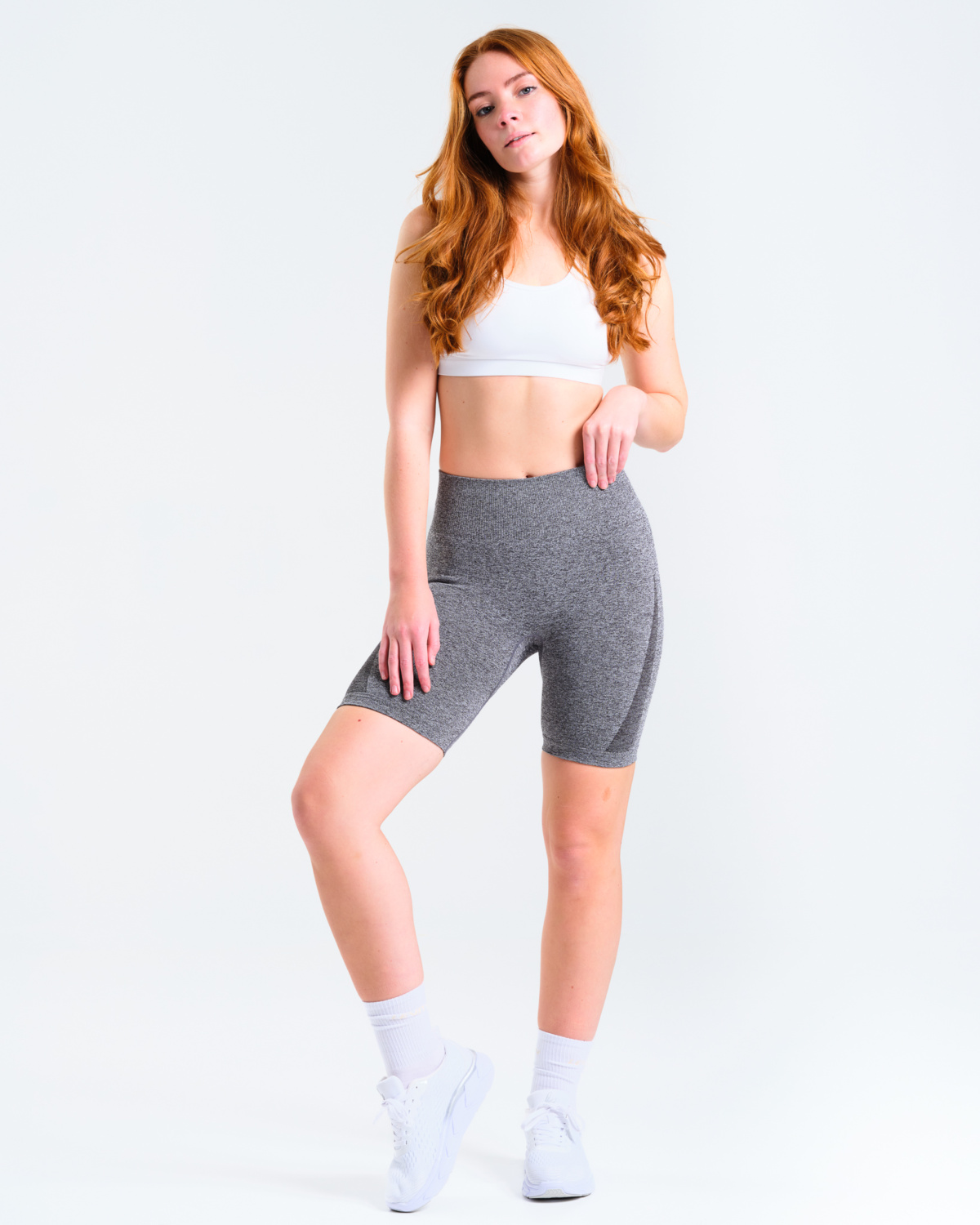 LEVITY Solar Seamless Shorts Dark Grey Marl