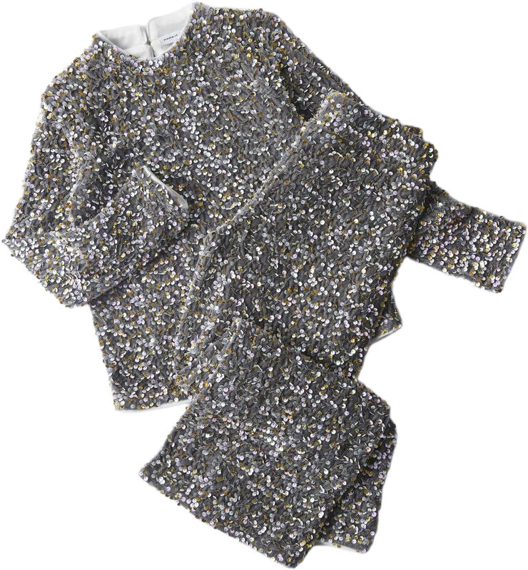 Name It NKFRUNICA LS TOP RT Granite grey/gold and white