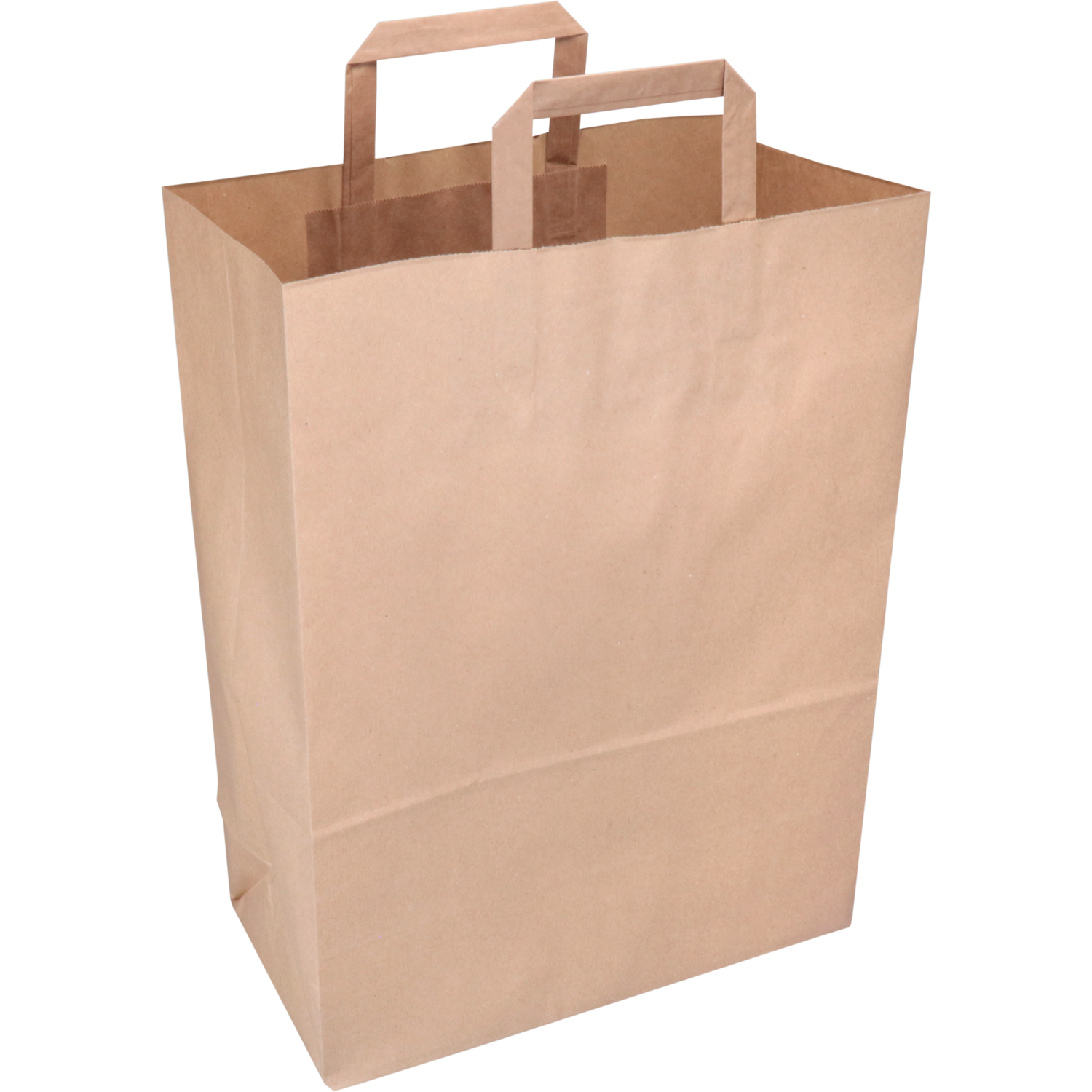Tas, Papier, platte handgreep, 32x 16x43cm, draagtas, bruin
