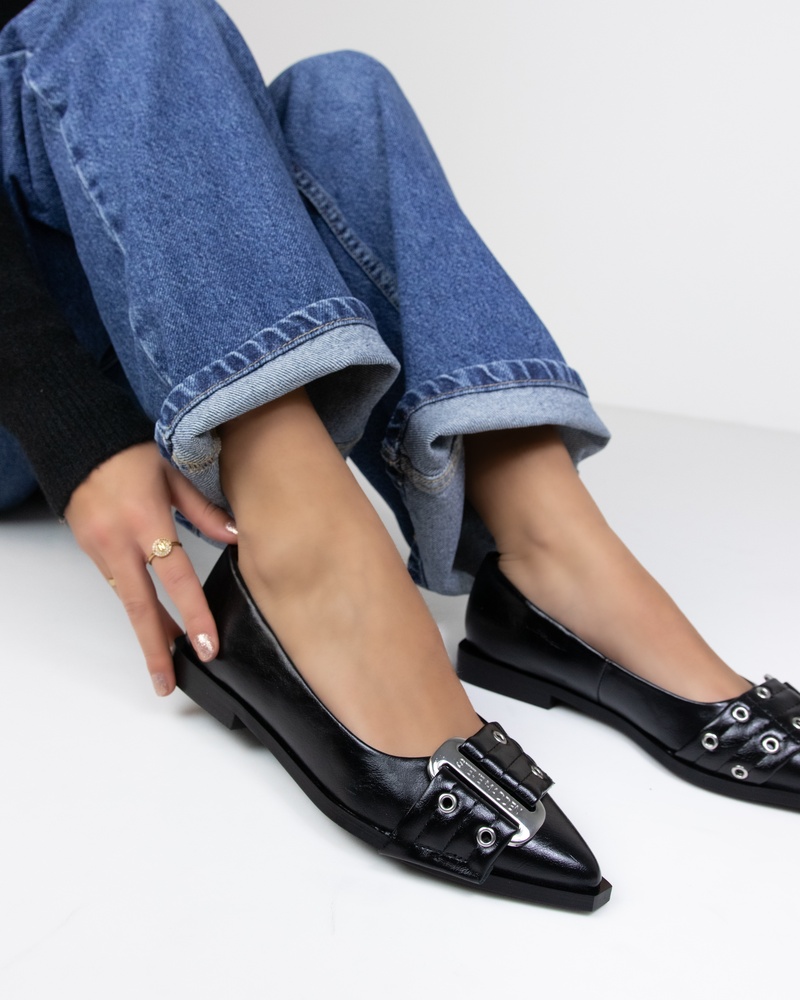 Steve Madden Grail Ballerinas & instappers  - zwart