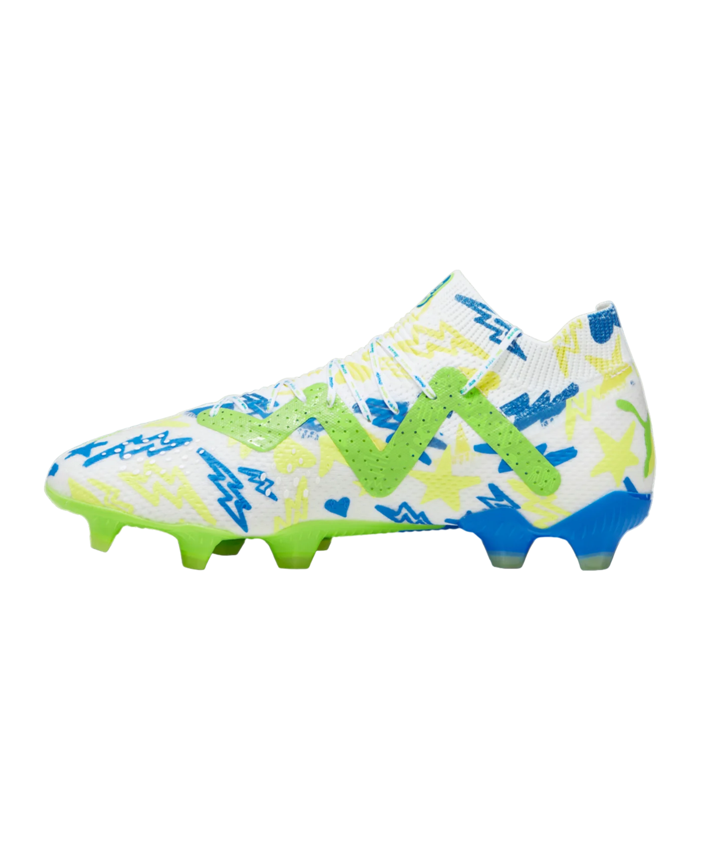 PUMA FUTURE Ultimate FG/AG NJr Weiss Blau F01