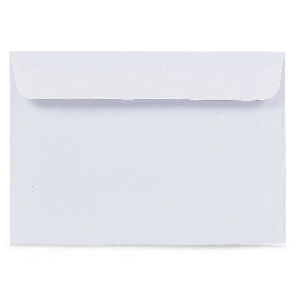 Lot de 50 enveloppes blanches avec bande auto-adhésive 11,4x16,2cm