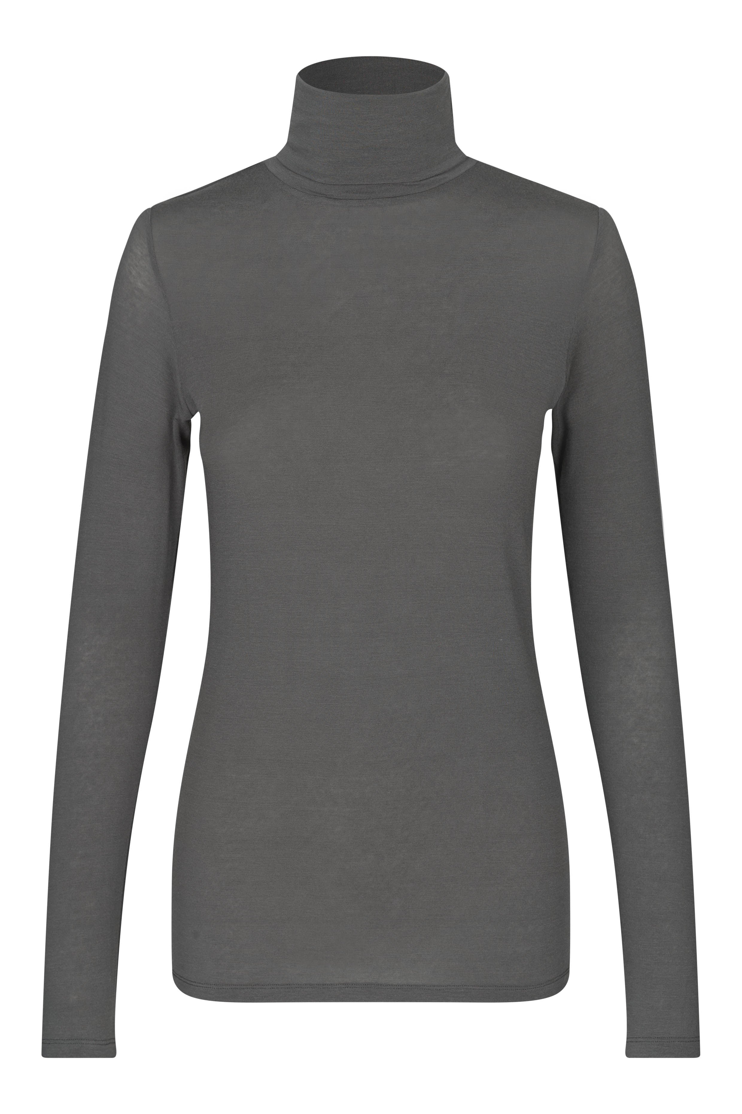 Second Female  Matima T-Neck langærmet t-shirt - Volcanic Ash