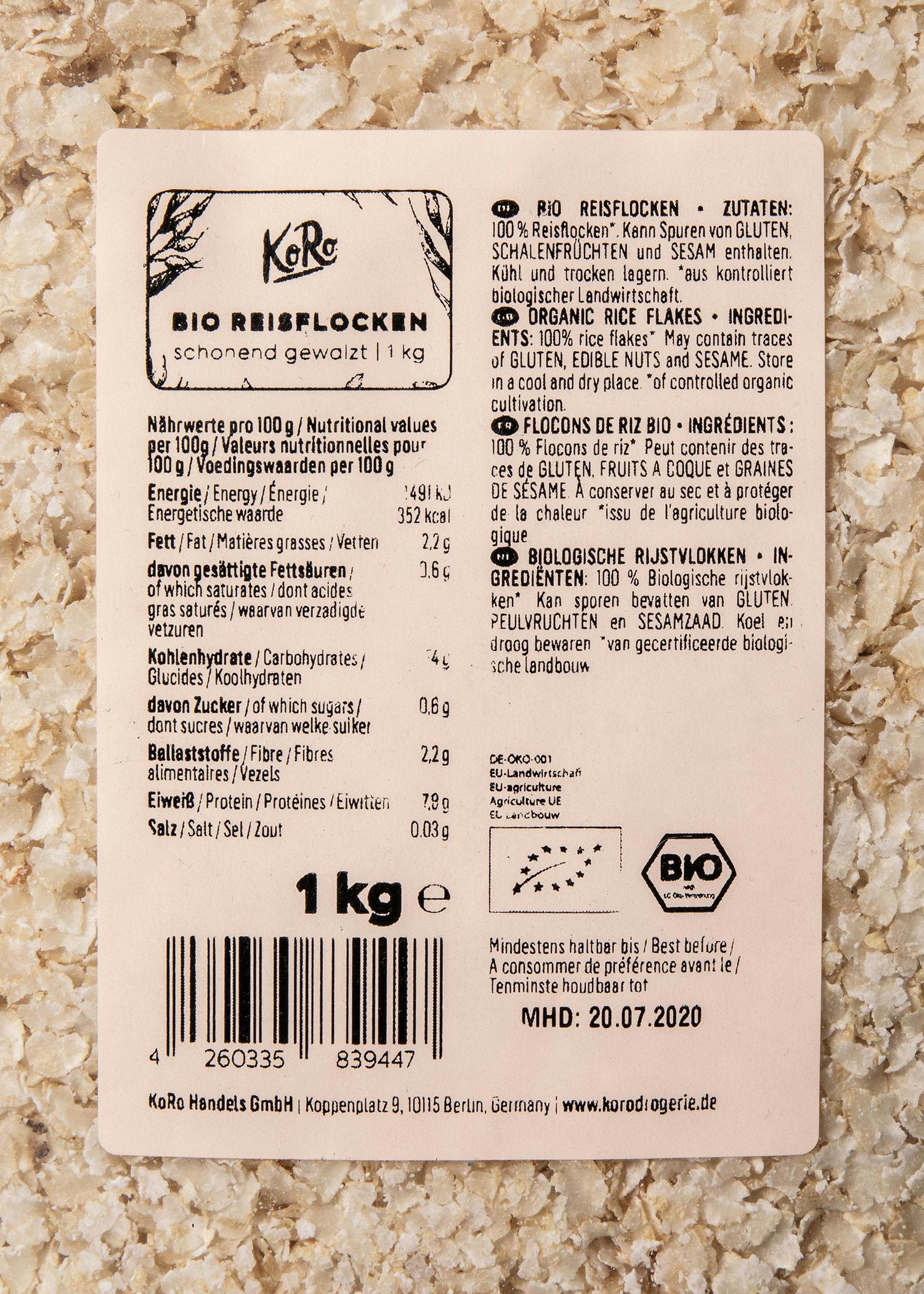 Bio Reisflocken 1 kg