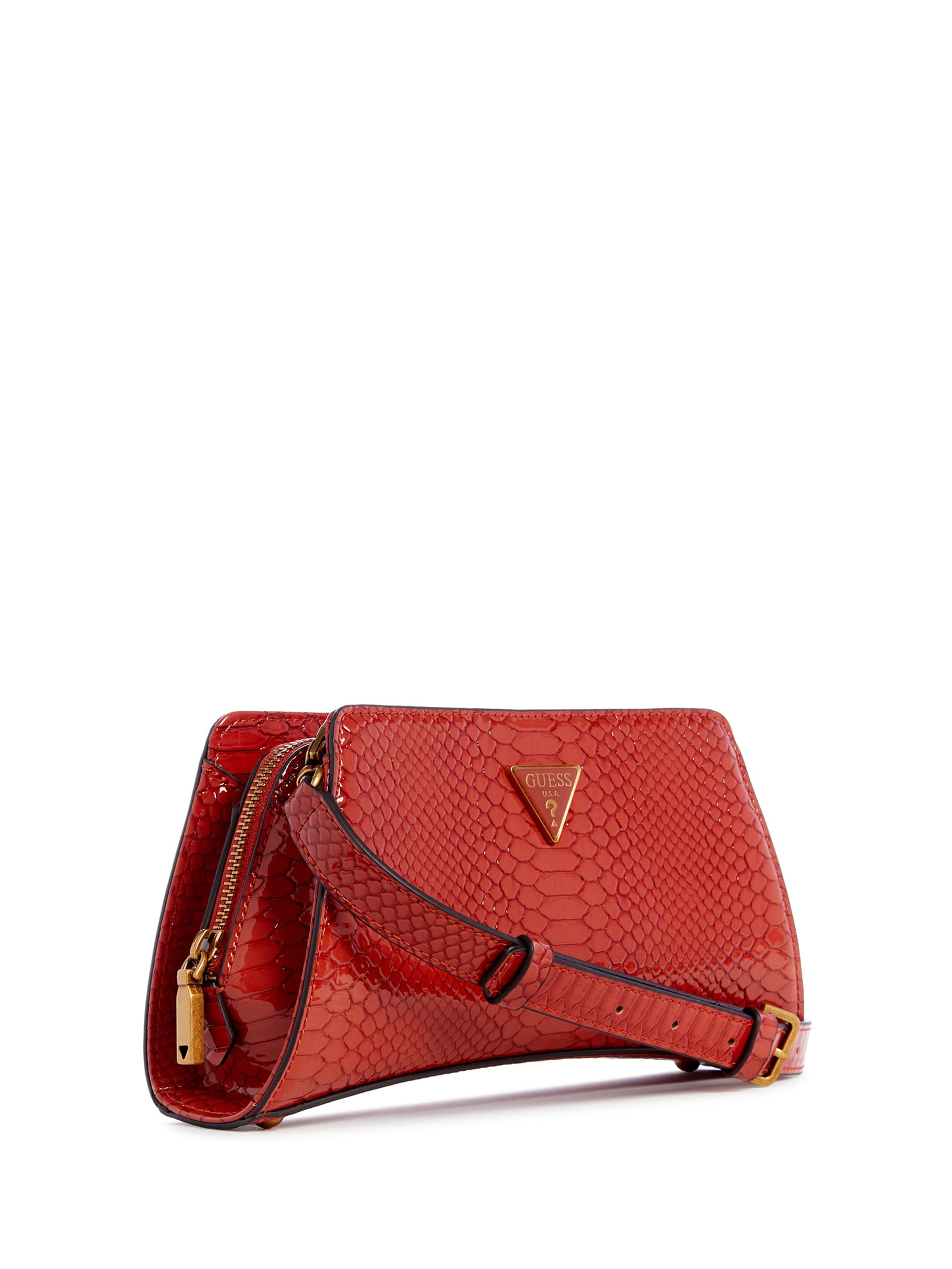 Bolsa transversal Georgina com zíper superior