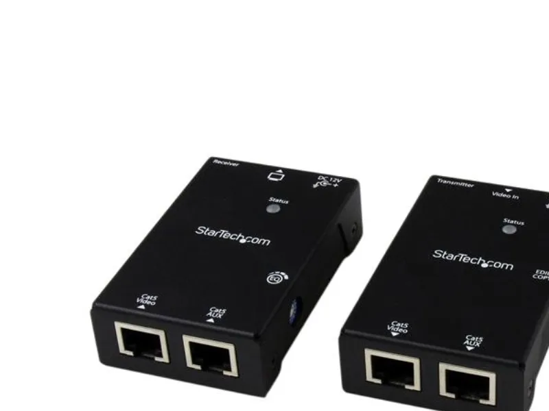StarTech.com HDMI Over CAT5e / CAT6 Extender with Power Over Cable - 165 ft (50m) HDMI Video/Audio Over Dual Ethernet Cable Extender (ST121SHD50) - Video/audio ekspander - over CAT 5e/6 - op til 50 m - for P/N: ST128HDMI2, SVA12M2NEUA, SVA12M5NA, VID