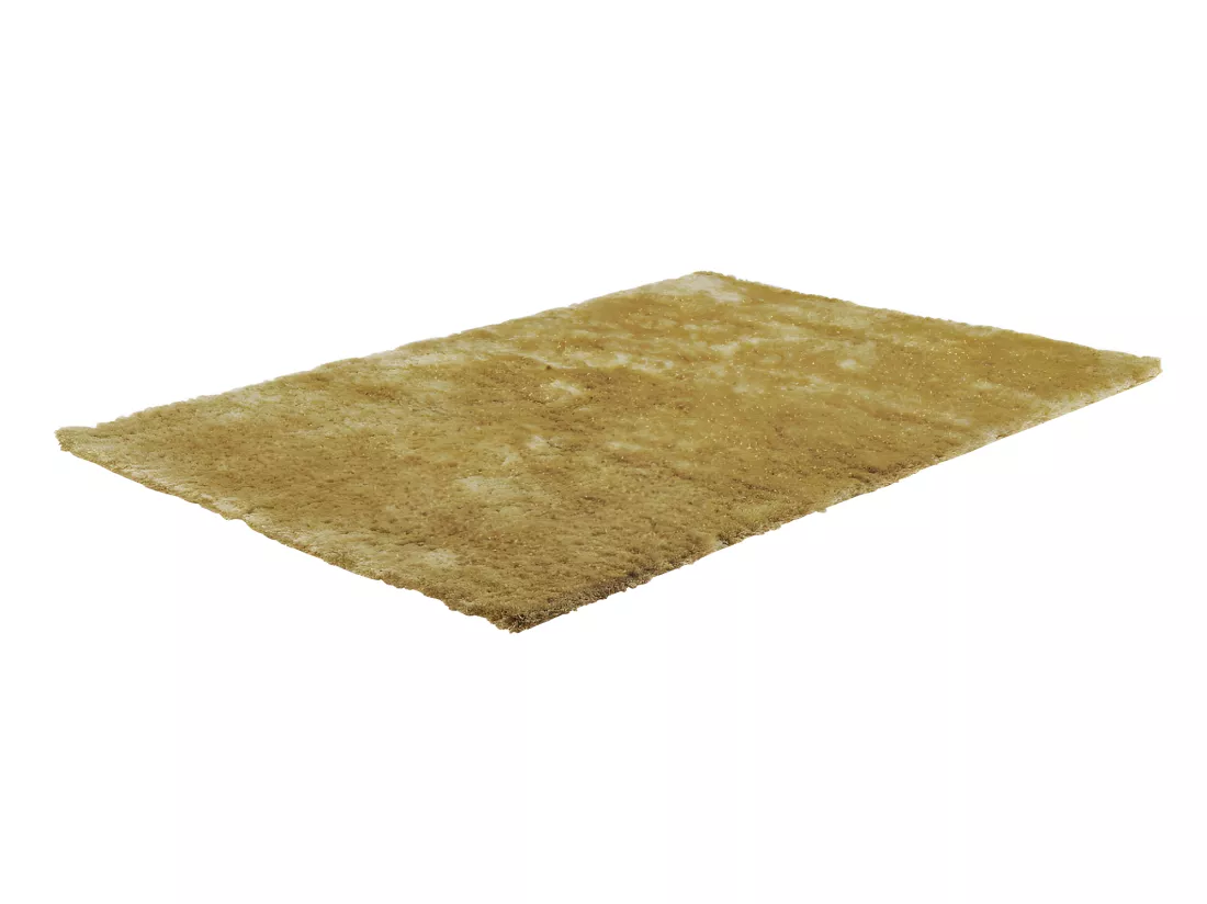 Tapis shaggy à poils longs - 120 x 170 cm - Doré - GLITTER