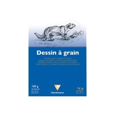 Clairefontaine - Bloc dessins - 24 x 32 cm - 20 feuilles - 160 gr