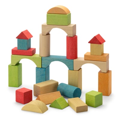 Holzbauklötze bunt