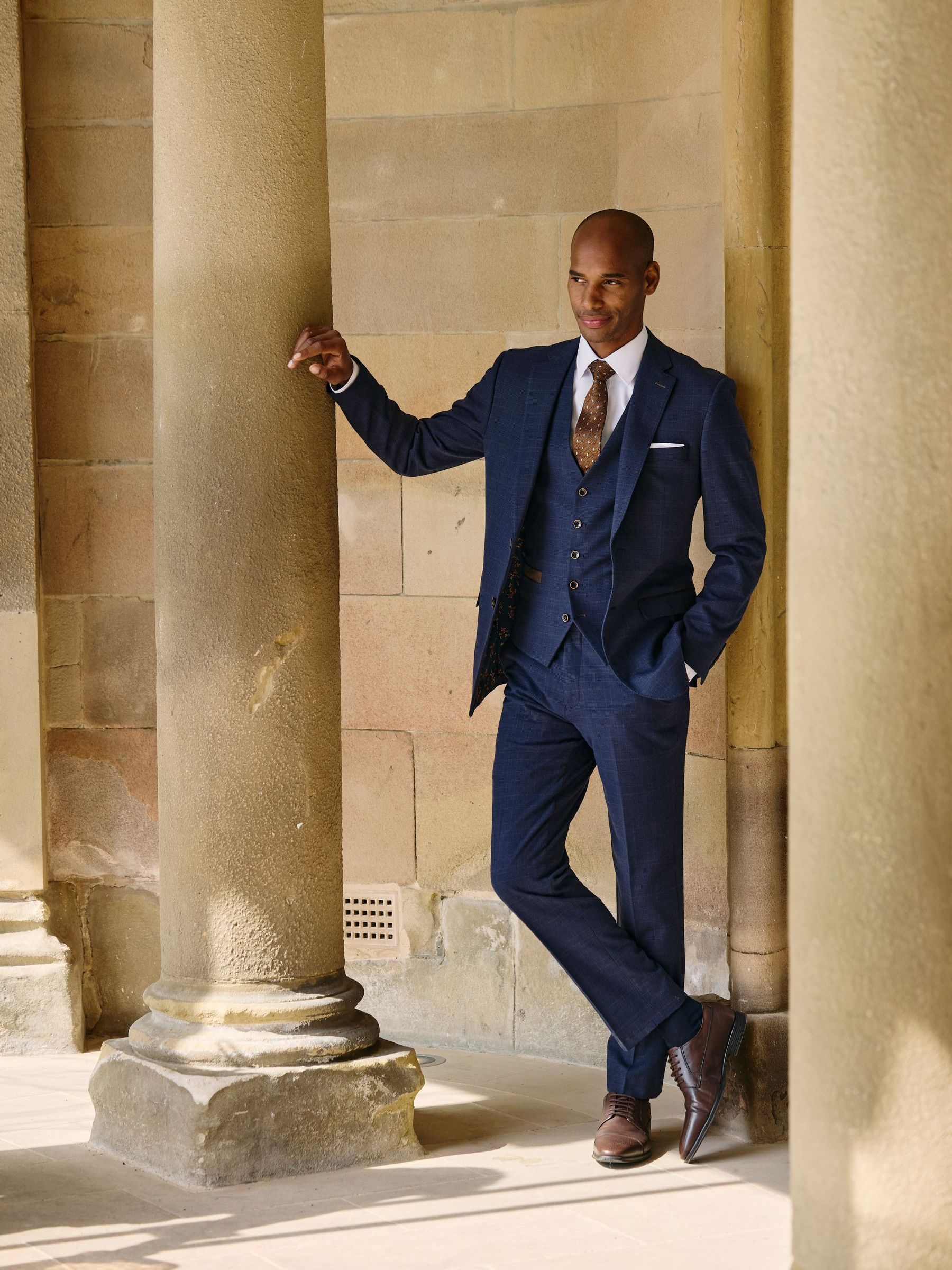 Skopes Guildford Suit Soft Touch Tailored Fit Check Jacket