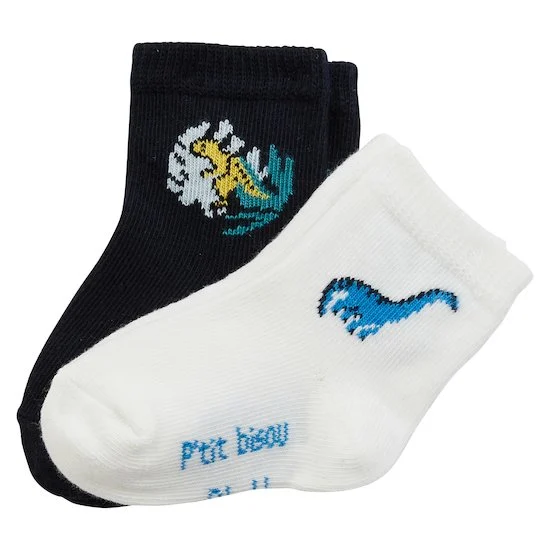 Chaussette Jardin Extraordinaire   Blanc / Marine        15/16   de               P'tit bisou